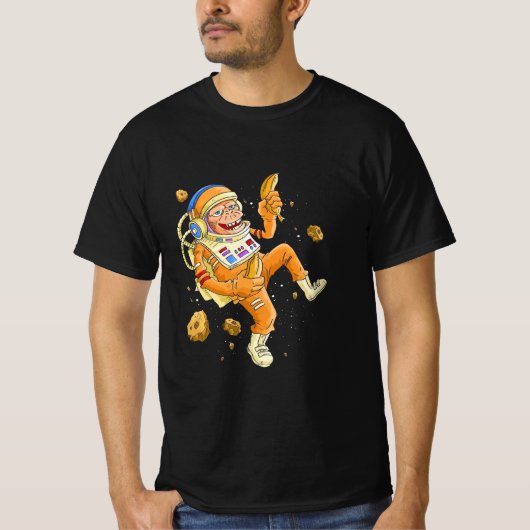 Astronaut Monkey Space T-shirt (Voorkant)