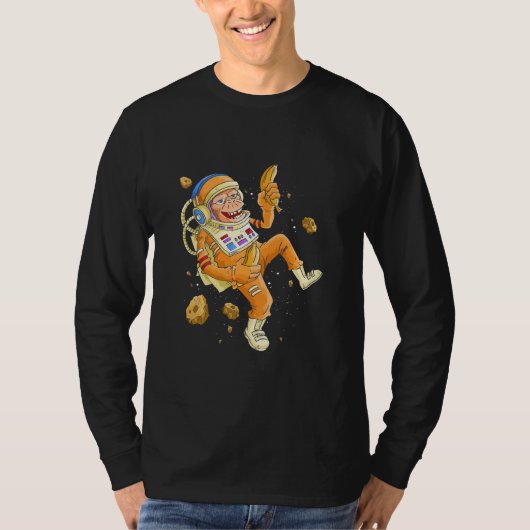 Astronaut Monkey Space T-shirt (Voorkant)