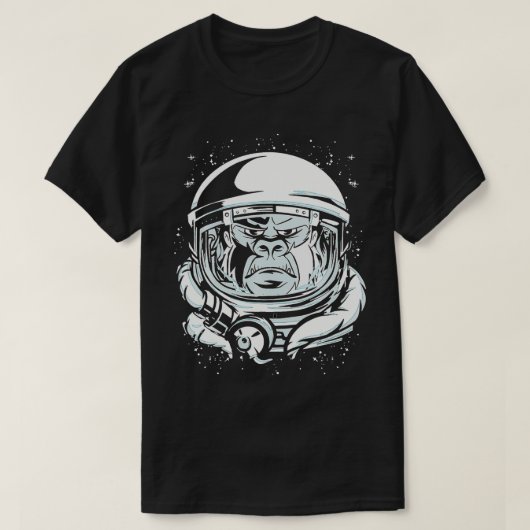 Astronaut Monkey Space Travel T-shirt (Design voorkant)