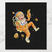 Astronaut Monkey Space Wijn Etiket (Enkel label)
