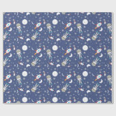 Astronaut Monkey Wrapping Paper Cadeaupapier (Vlak)
