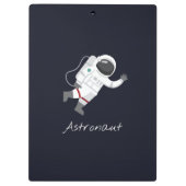 Astronaut Monogram Buitenruimte Kinder Kleurrijke Klembord (Achterkant)