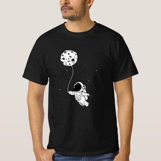 Astronaut Moon-ballon T-shirt (Voorkant)