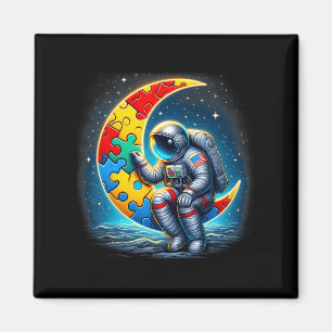 Astronaut Moon Bylloon Autisme Bewustzijn Autistis Magneet