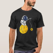 Astronaut Moon Fishing BTC Crypto Cryptocurrency B T-shirt (Voorkant)