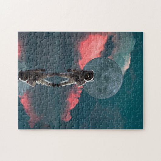 Astronaut Moon Galaxy Universe Planet Abstracte Ku Legpuzzel (Horizontaal)