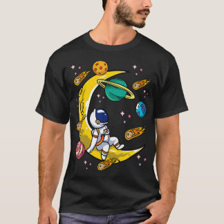 Astronaut Moon Kinder Jongens Meisjes Ruimteplanet T-shirt