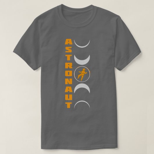 Astronaut Moon Phases Premium T-Shirt (Design voorkant)