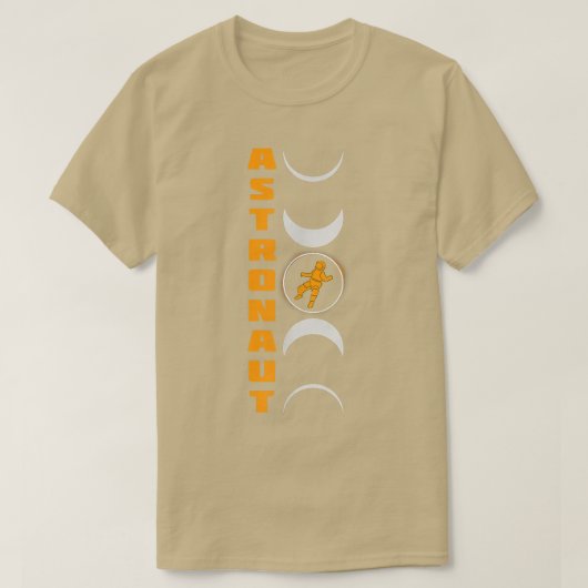 Astronaut Moon Phases T-Shirt (Design voorkant)