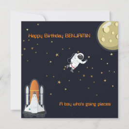 Astronaut Moon Rocket Kinder Solar System Fun Flat Kaart