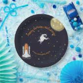 Astronaut Moon Rocket Kinder Solar System Fun Papieren Bordje (Feest)