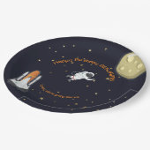 Astronaut Moon Rocket Kinder Solar System Fun Papieren Bordje (Gekanteld)
