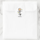 Astronaut Moonwalk Tshirts en geschenken Ronde Sticker (Tas)
