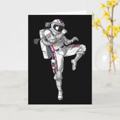 Astronaut Muay Thai Boksen Karate Kickboksen Marti Kaart (Gele Bloem)
