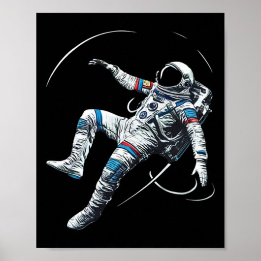 Astronaut Muay Thai Boksen Karate Kickboksen Marti Poster (Voorkant)