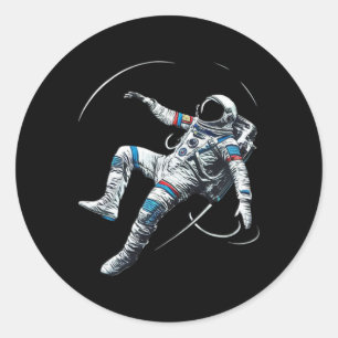 Astronaut Muay Thai Boksen Karate Kickboksen Marti Ronde Sticker