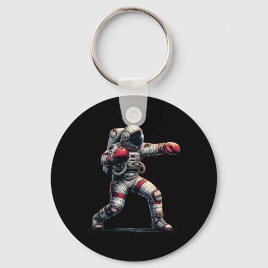 Astronaut Muay Thai Boksen Kickboksen Kinderen Man Sleutelhanger (Voorkant)