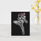 Astronaut Muay Thai Boxing Karate Kickboxing Kaart (Gele Bloem)
