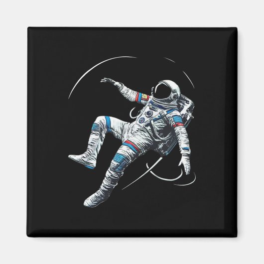 Astronaut Muay Thai Boxing Karate Kickboxing Marti Magneet (Voorkant)