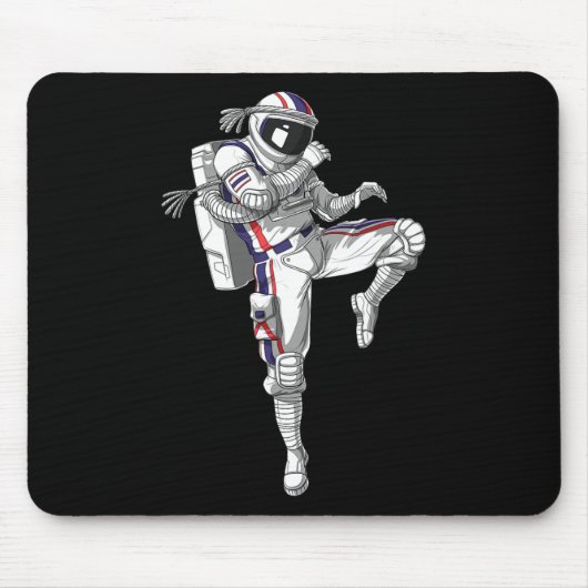Astronaut Muay Thai Boxing Karate Kickboxing Marti Muismat (Voorkant)