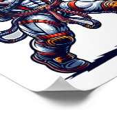 Astronaut Muay Thai Boxing Karate Kickboxing Marti Poster (Hoek)