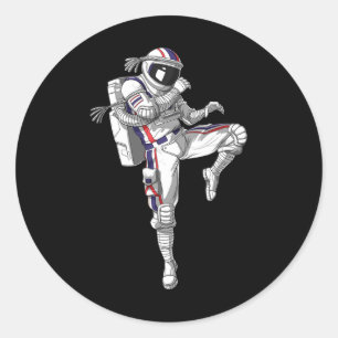 Astronaut Muay Thai Boxing Karate Kickboxing Marti Ronde Sticker