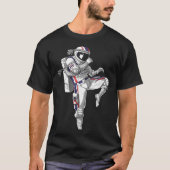 Astronaut Muay Thai Boxing Karate Kickboxing Marti T-shirt (Voorkant)