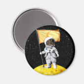 Astronaut muis op de maan magneet (Voorkant / Achterkant)