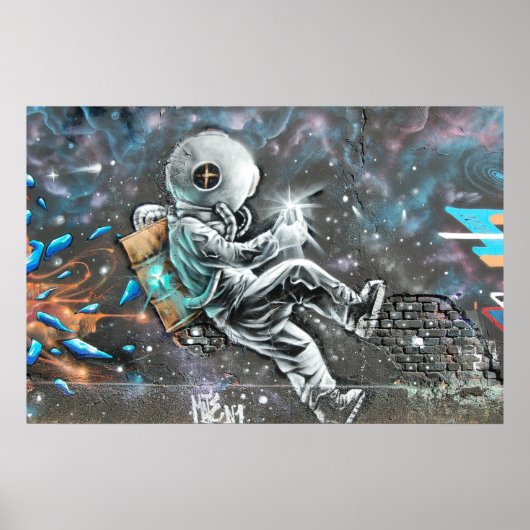 Astronaut Mural in Astoria Queens New York Poster (Voorkant)