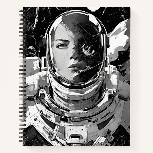 Astronaut Muse Noir Notitieboek (Voorkant)