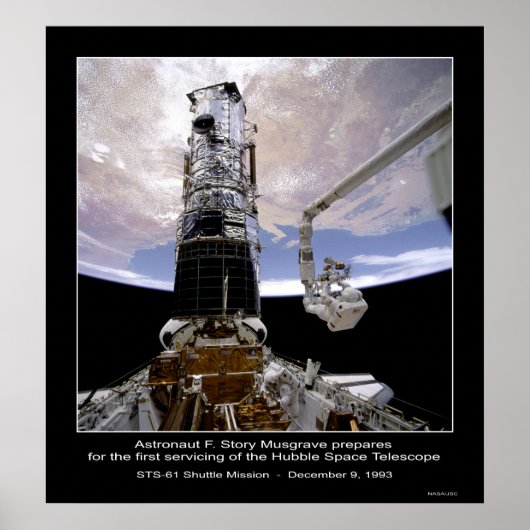 Astronaut Musgrave Hubble Space Telescope Poster (Voorkant)