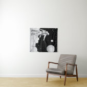 Astronaut Muurschildering Monochroom | Kunst aan d Wandkleed (In Situ (horizontaal))
