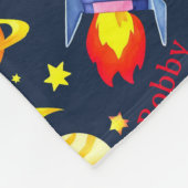Astronaut Naam toevoegen Ruimteschip Planeten Blas Fleece Deken (Hoek)