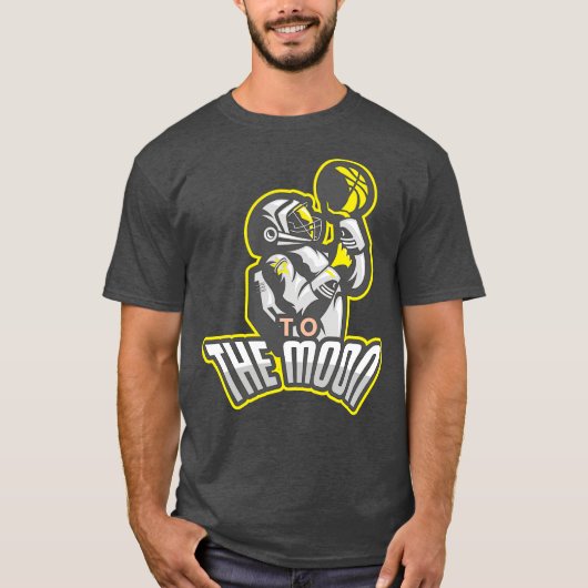 Astronaut naar de maan basketbal t-shirt (Voorkant)