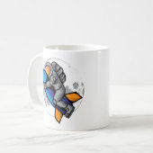 Astronaut Naar De Maan Koffiemok (Voorkant links)