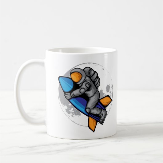 Astronaut Naar De Maan Koffiemok (Links)
