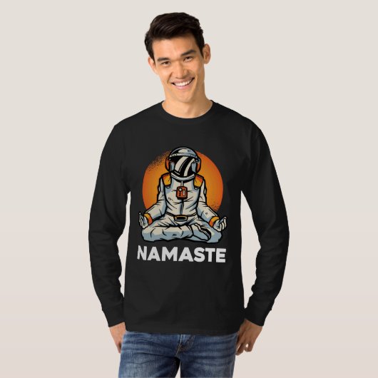 Astronaut Namaste T-shirt (Voorkant volledig)