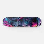 Astronaut Neon Graffiti Art – Limited Edition Persoonlijk Skateboard (Horizontaal)
