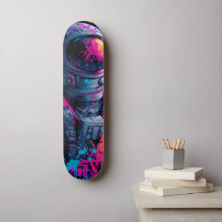 Astronaut Neon Graffiti Art – Limited Edition Persoonlijk Skateboard