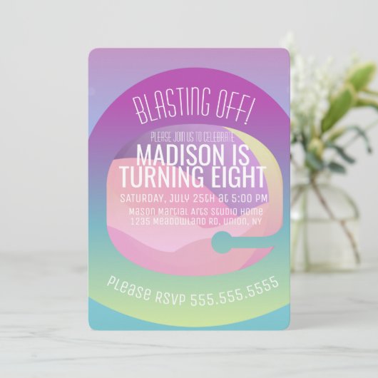 Astronaut Ombre Space Planet elke dag Kaart (Staand voorkant)