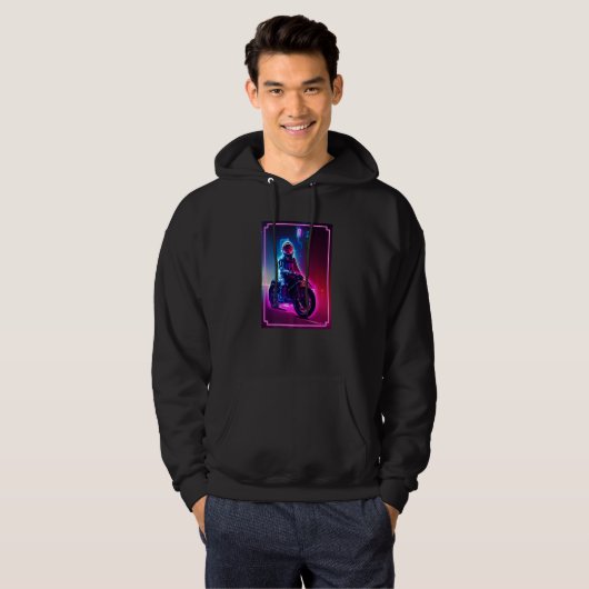 Astronaut On A Motorcycle Space and Science Ficti Hoodie (Voorkant volledig)
