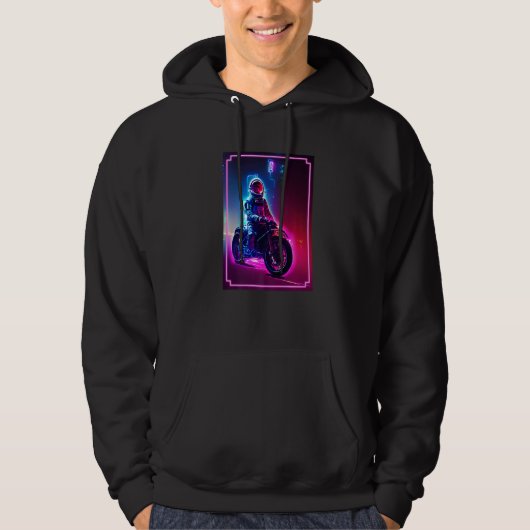 Astronaut On A Motorcycle Space and Science Ficti Hoodie (Voorkant)