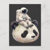 Astronaut on a Space Panda Surreal Weird and Fun Briefkaart (Voorkant)