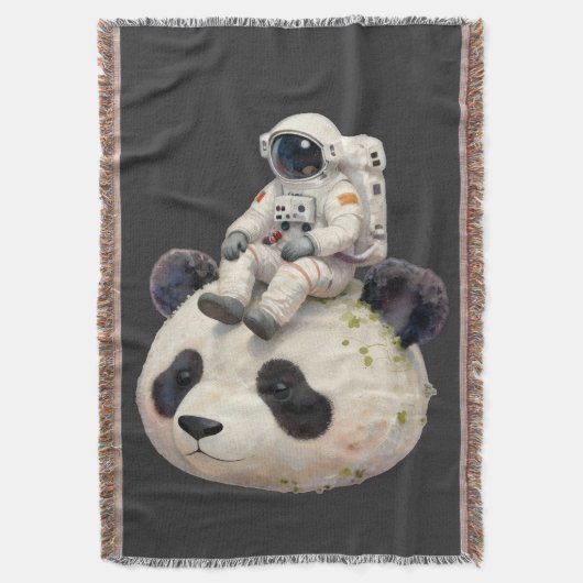 Astronaut on a Space Panda Surreal Weird and Fun Deken (Voorkant Verticaal)