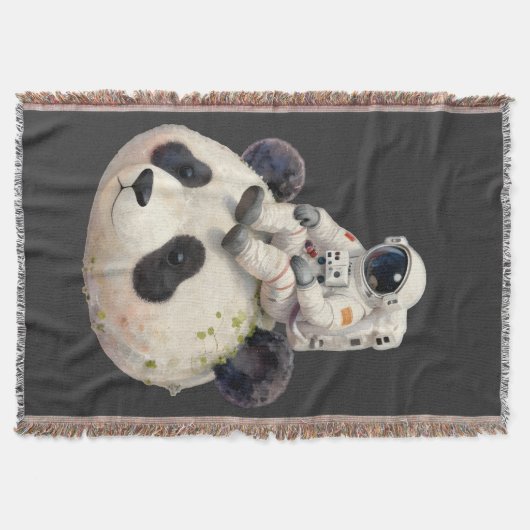 Astronaut on a Space Panda Surreal Weird and Fun Deken (Voorkant)