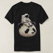 Astronaut on a Space Panda Surreal Weird and Fun T-shirt (Design voorkant)