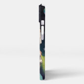 Astronaut on Dino in Space iPhone Hoesje (Linkerkant)