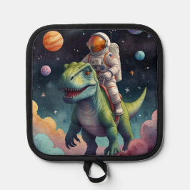 Astronaut on Dino in Space Pannenlap