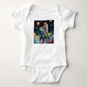 Astronaut on Dino in Space Romper (Voorkant)