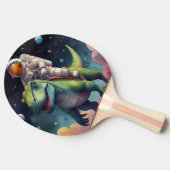Astronaut on Dino in Space Tafeltennisbatje (Zijkant)